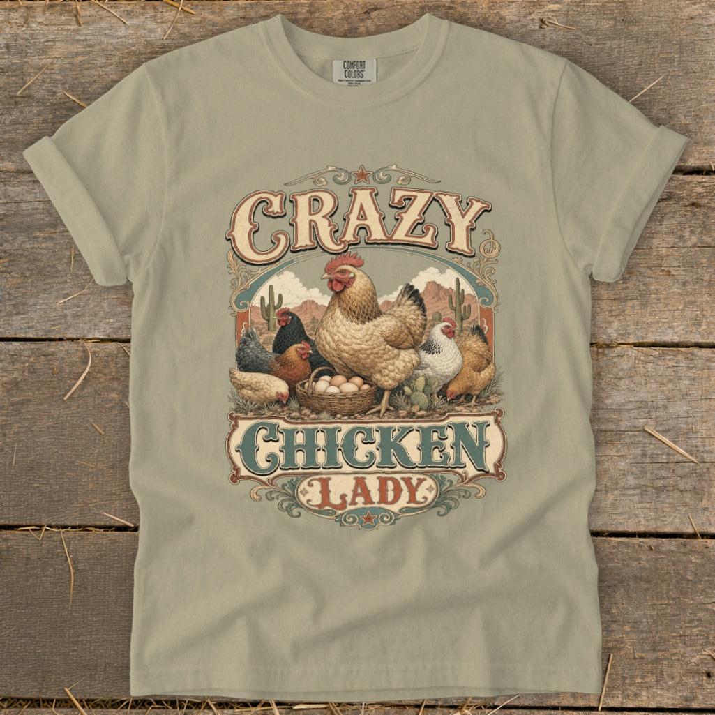 Western Crazy Chicken Lady Signature Tee