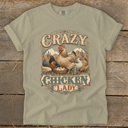Western Crazy Chicken Lady Signature Tee