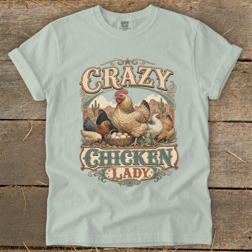 Western Crazy Chicken Lady Signature Tee