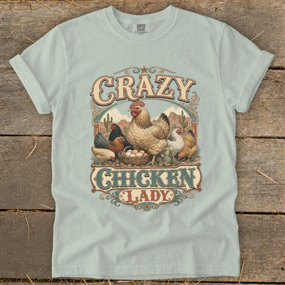 Western Crazy Chicken Lady Signature Tee