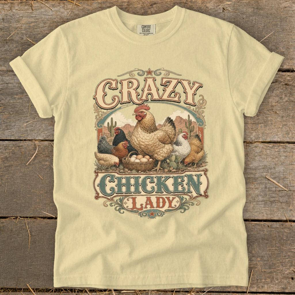 Western Crazy Chicken Lady Signature Tee