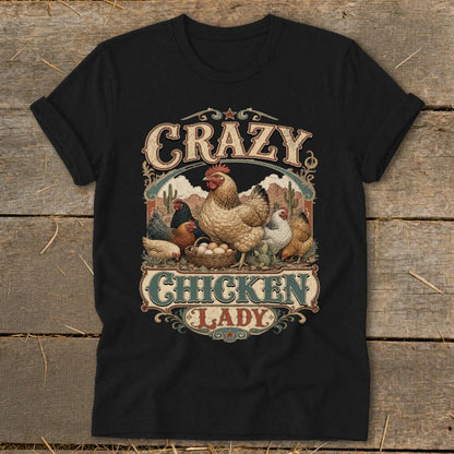 Western Crazy Chicken Lady Softstyle Tee