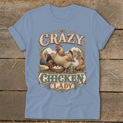 Western Crazy Chicken Lady Softstyle Tee