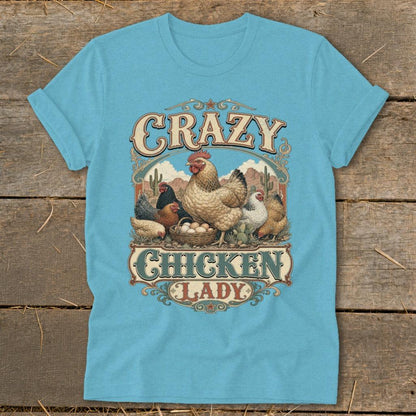 Western Crazy Chicken Lady Softstyle Tee
