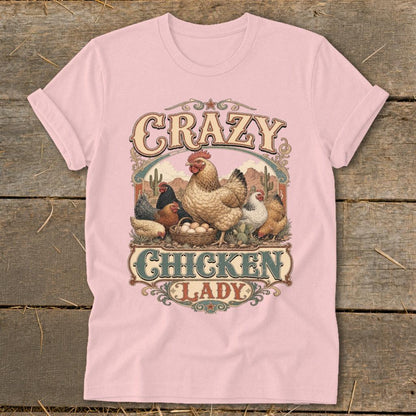 Western Crazy Chicken Lady Softstyle Tee