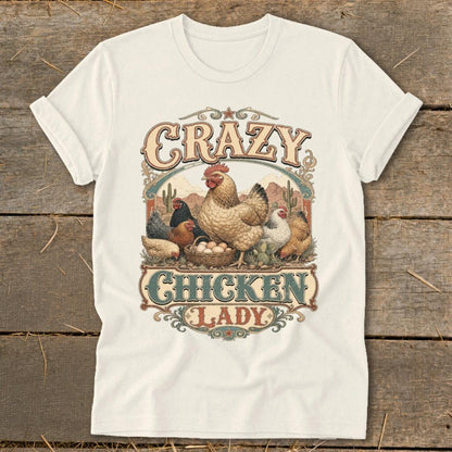 Western Crazy Chicken Lady Softstyle Tee