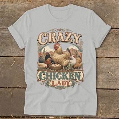 Western Crazy Chicken Lady Softstyle Tee