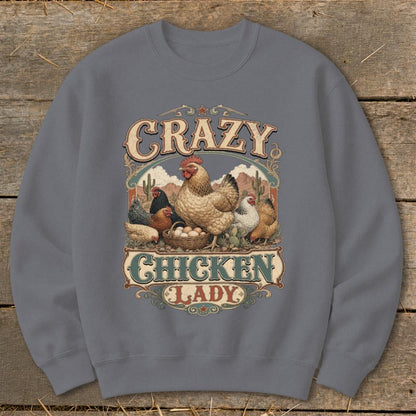 Western Crazy Chicken Lady Sweatshirt