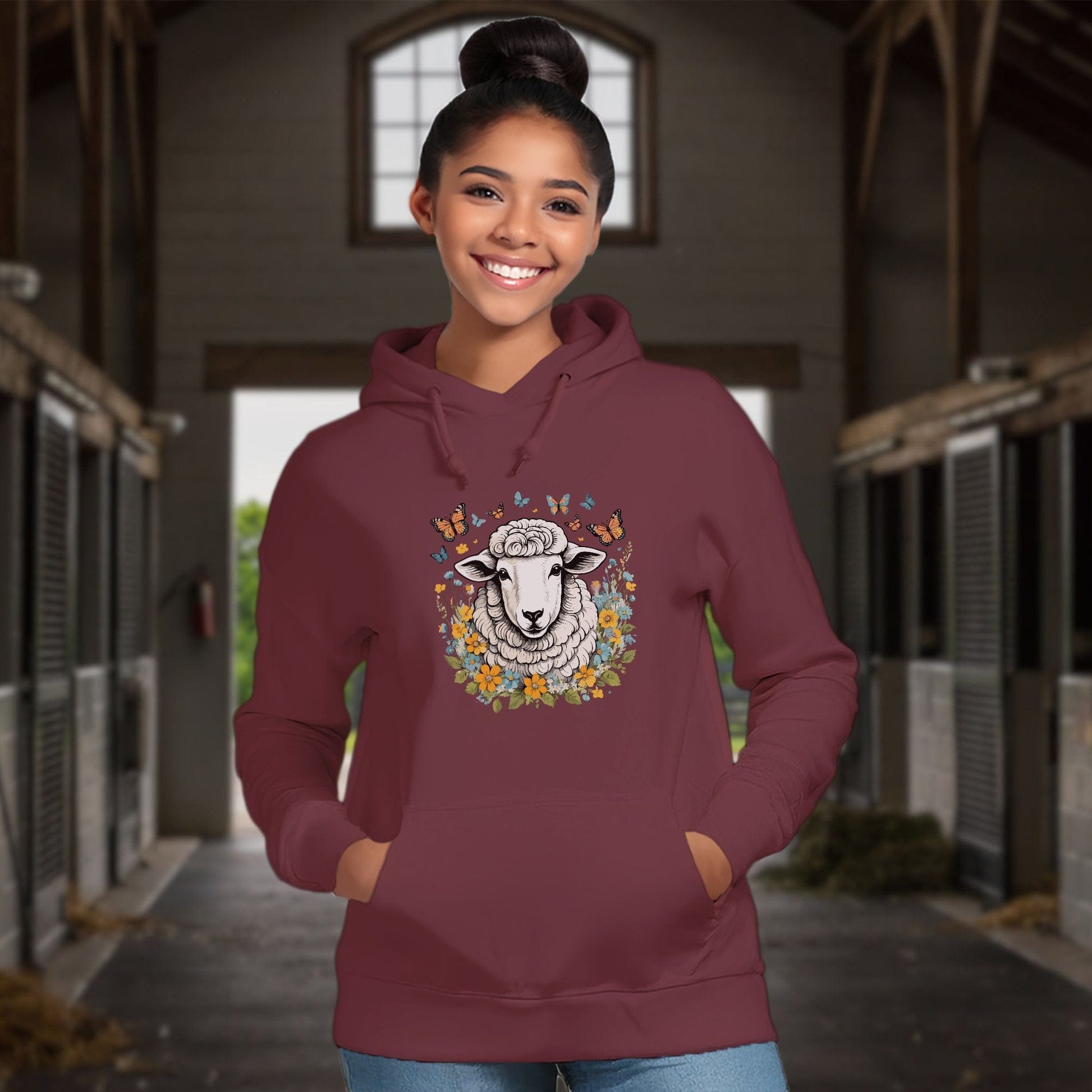 Whimsical Sheep Hoodie