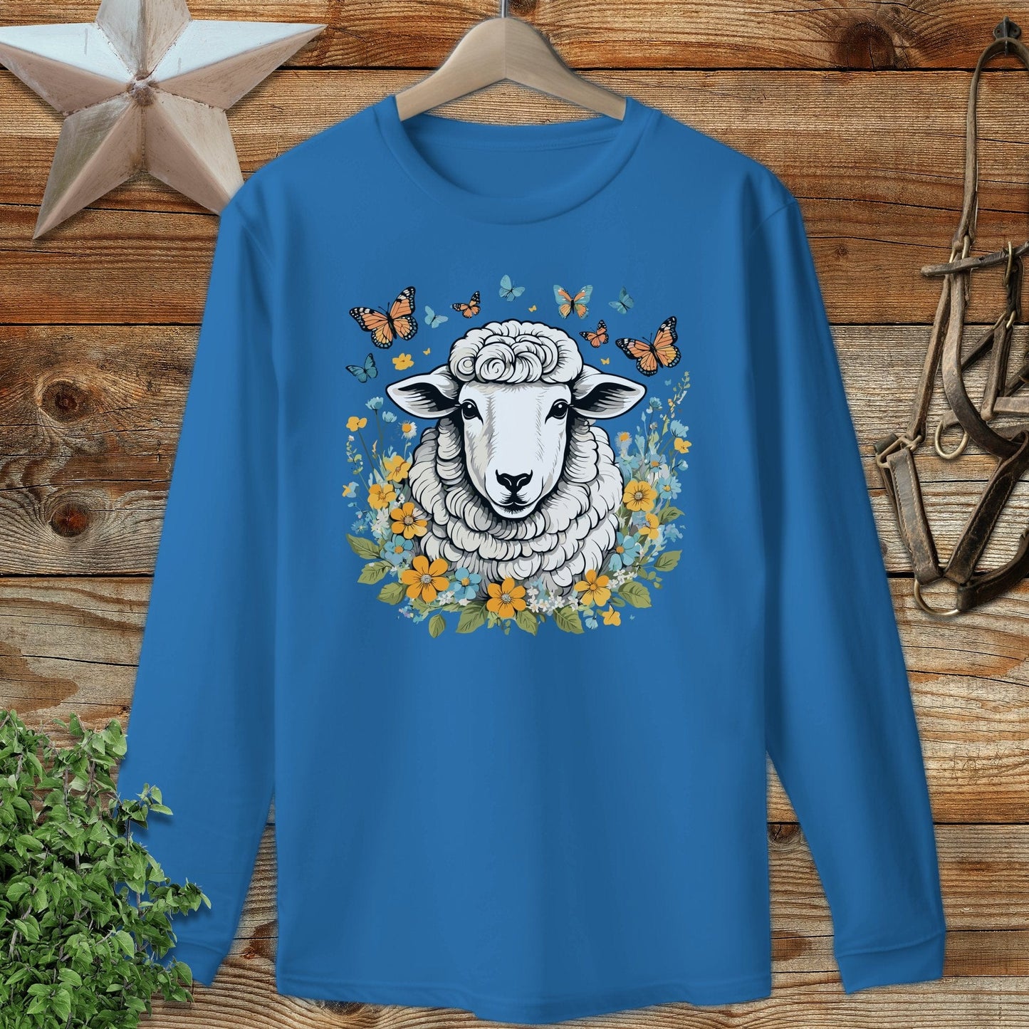 Whimsical Sheep Long Sleeve Tee