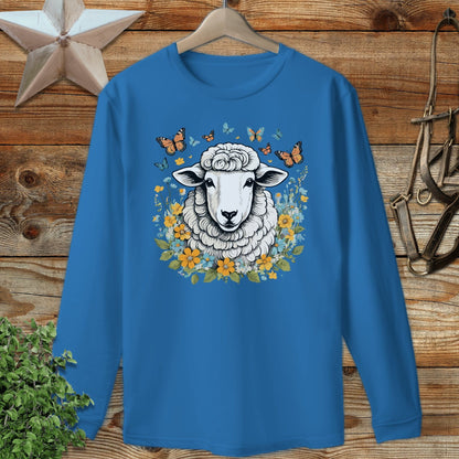 Whimsical Sheep Long Sleeve Tee