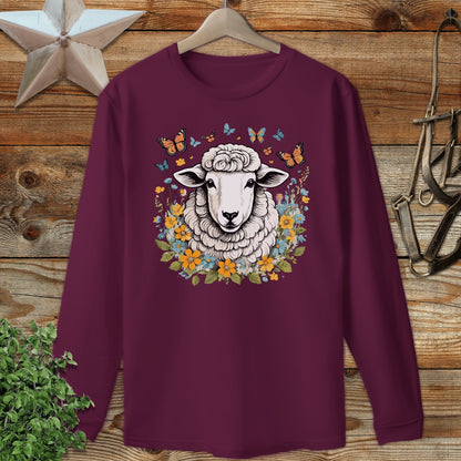 Whimsical Sheep Long Sleeve Tee