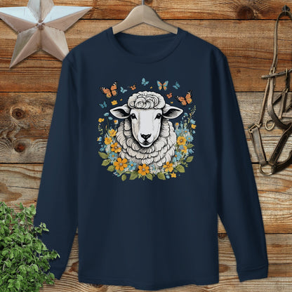 Whimsical Sheep Long Sleeve Tee
