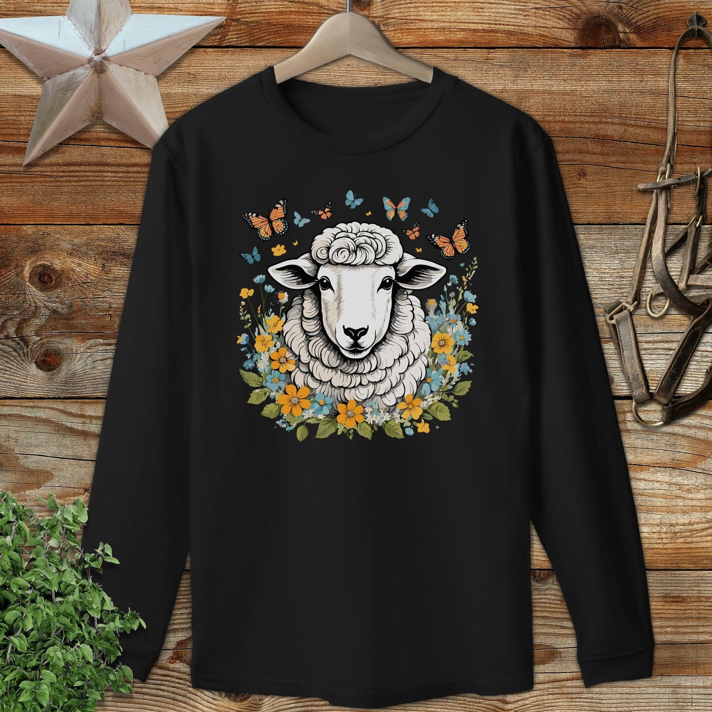 Whimsical Sheep Long Sleeve Tee