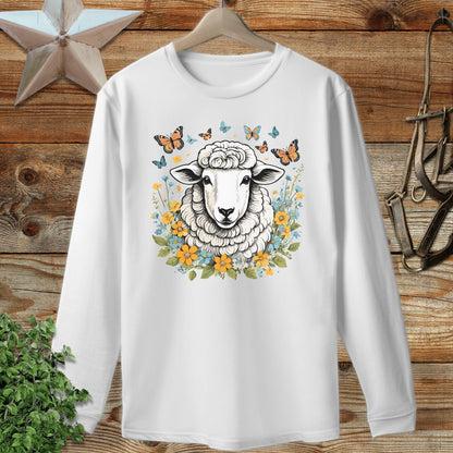 Whimsical Sheep Long Sleeve Tee