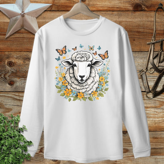Whimsical Sheep Long Sleeve Tee