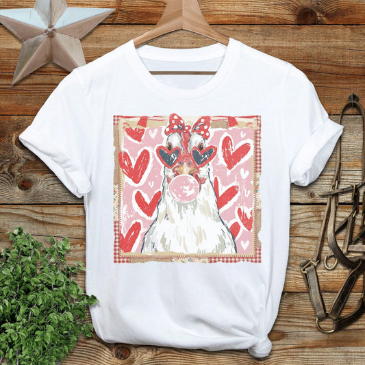 Whimsical Valentine - Chicken Softstyle Tee
