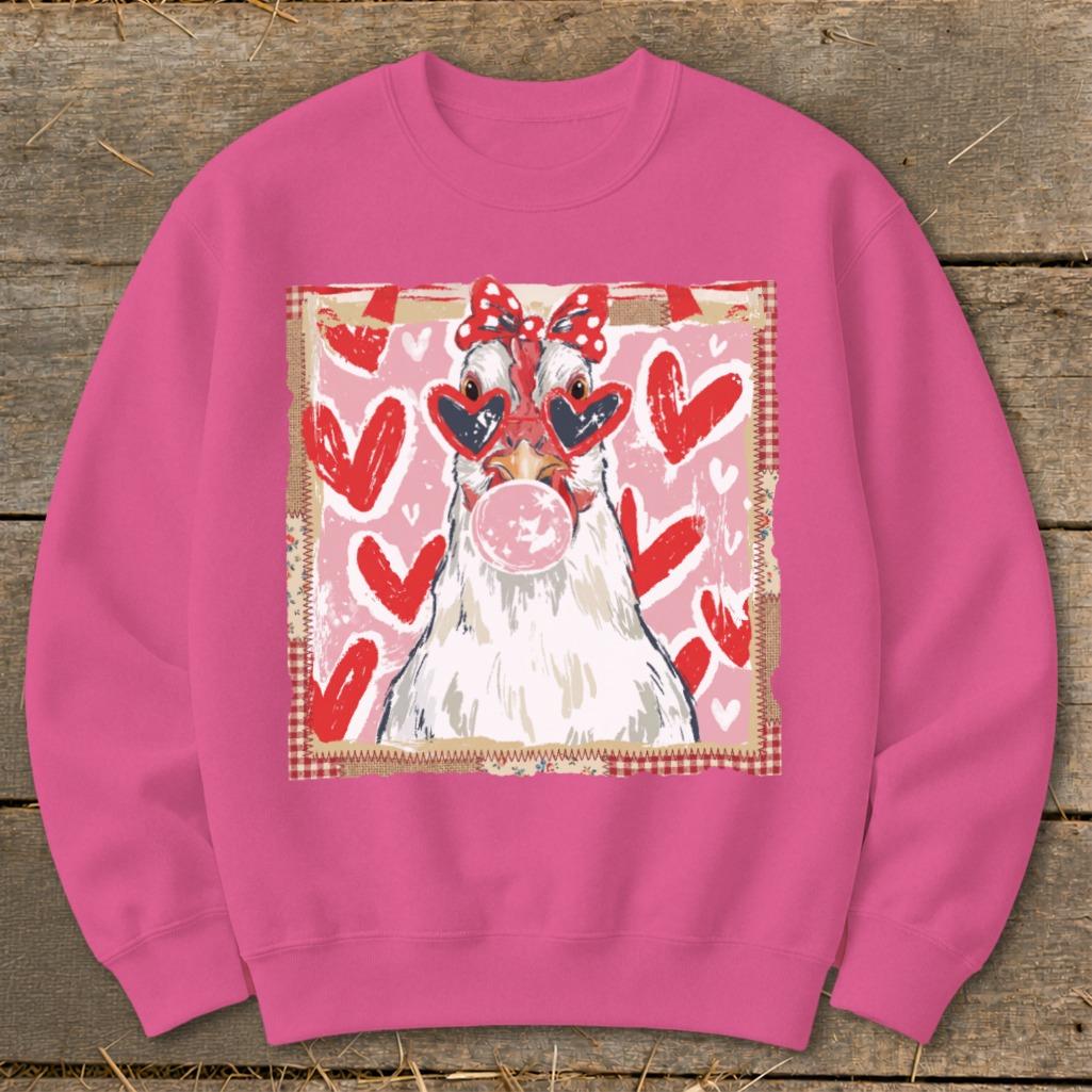Whimsical Valentine - Chicken Sweatshirt