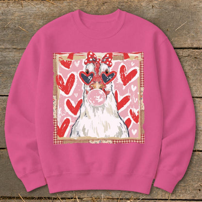 Whimsical Valentine - Chicken Sweatshirt