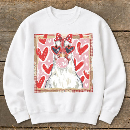 Whimsical Valentine - Chicken Sweatshirt