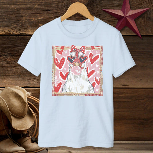 Whimsical Valentine - Chicken T-shirt (Youth)