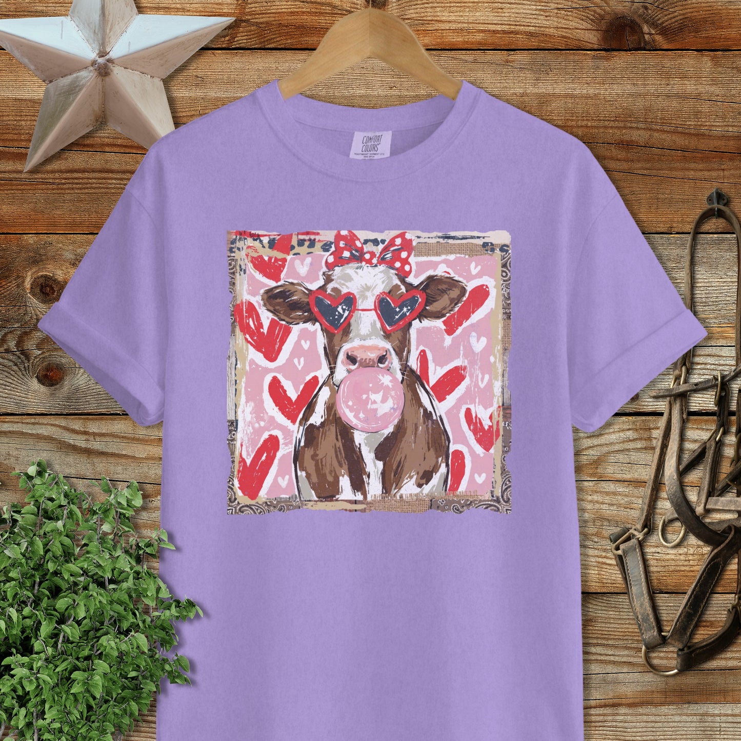Whimsical Valentine - Cow Heavyweight Tee