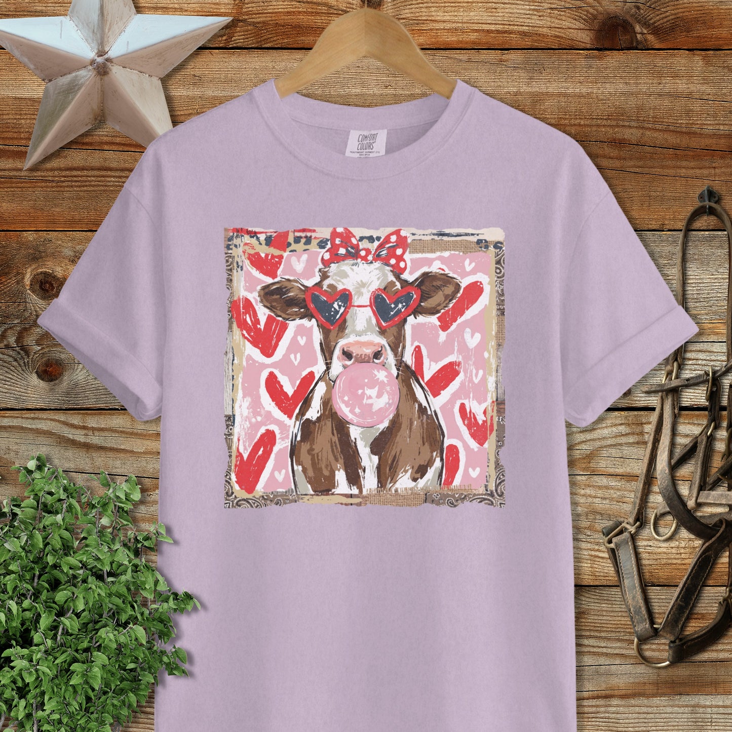 Whimsical Valentine - Cow Heavyweight Tee