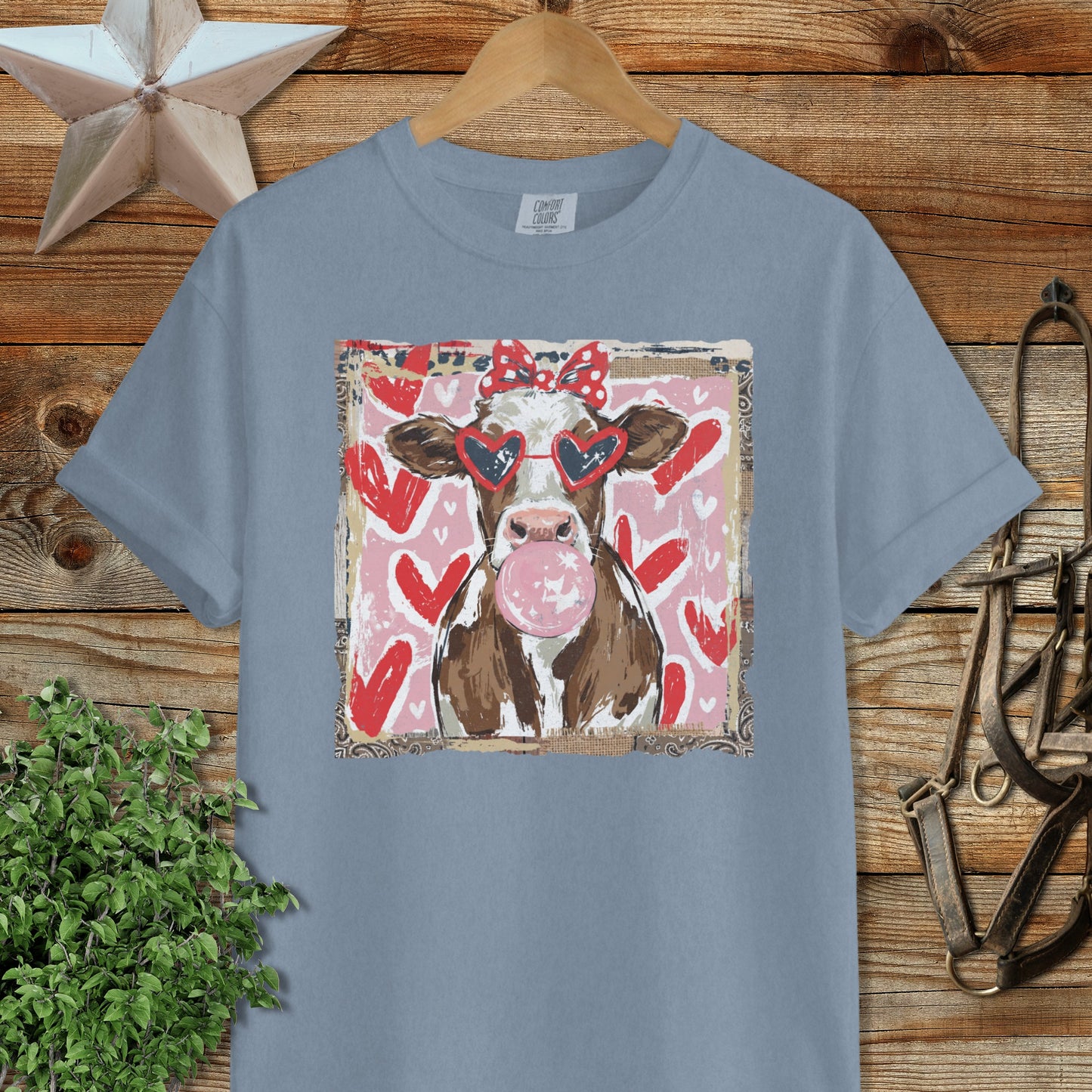 Whimsical Valentine - Cow Heavyweight Tee