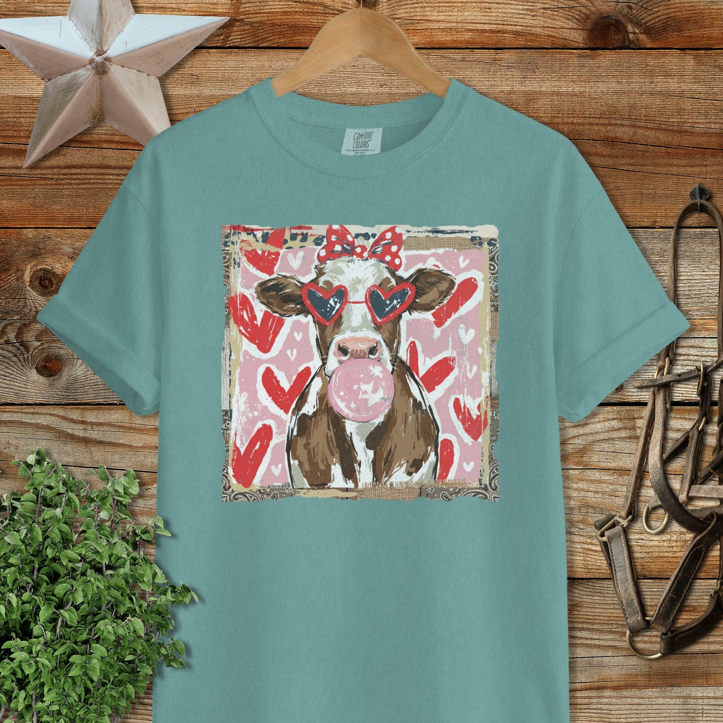 Whimsical Valentine - Cow Heavyweight Tee