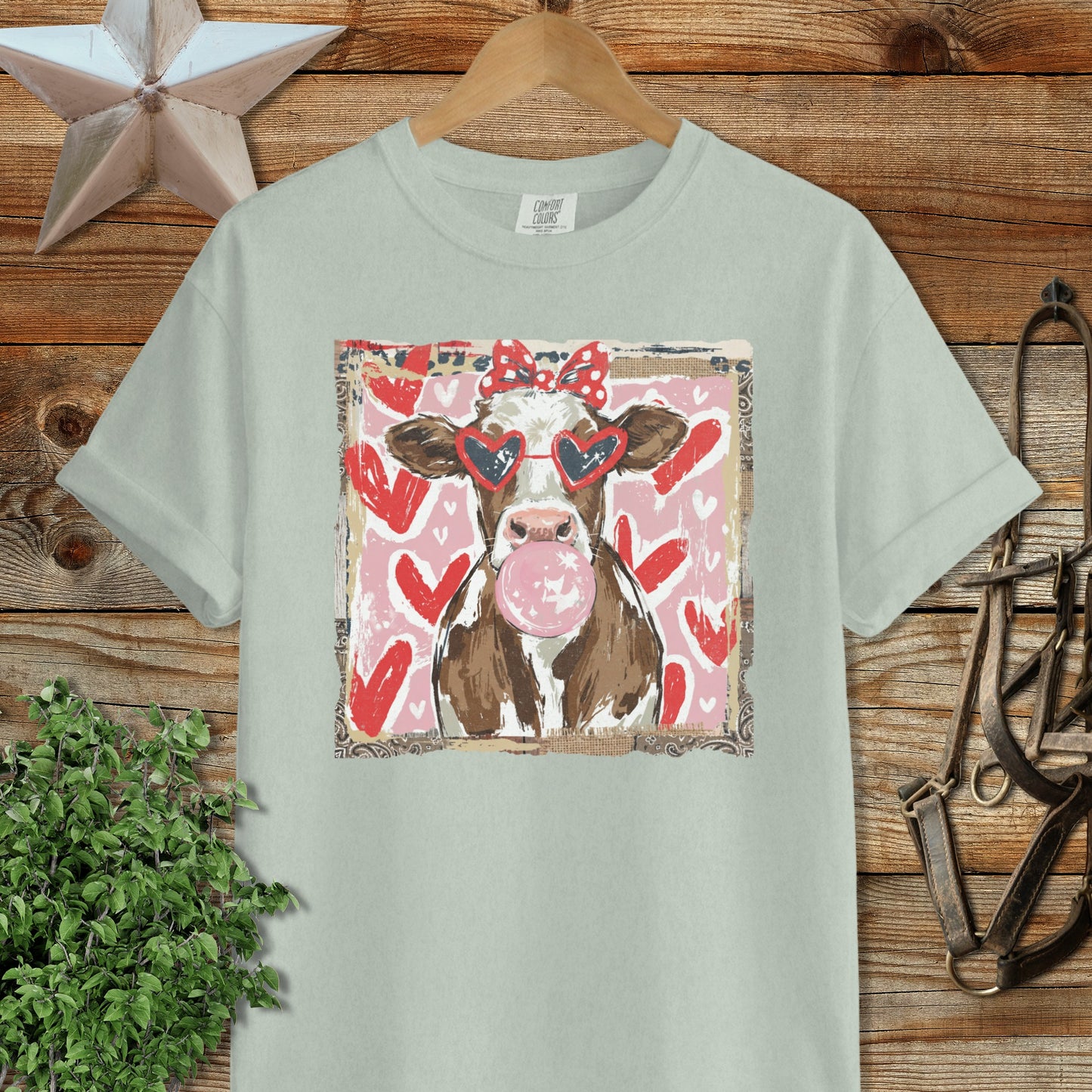 Whimsical Valentine - Cow Heavyweight Tee