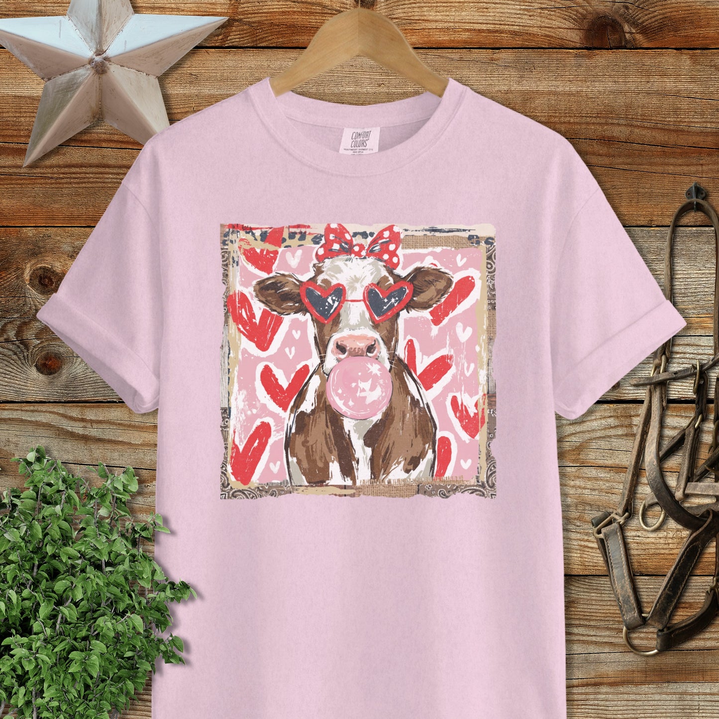 Whimsical Valentine - Cow Heavyweight Tee