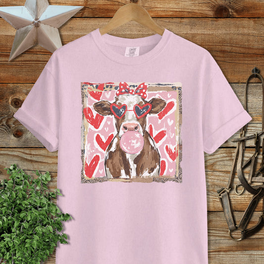 Whimsical Valentine - Cow Heavyweight Tee