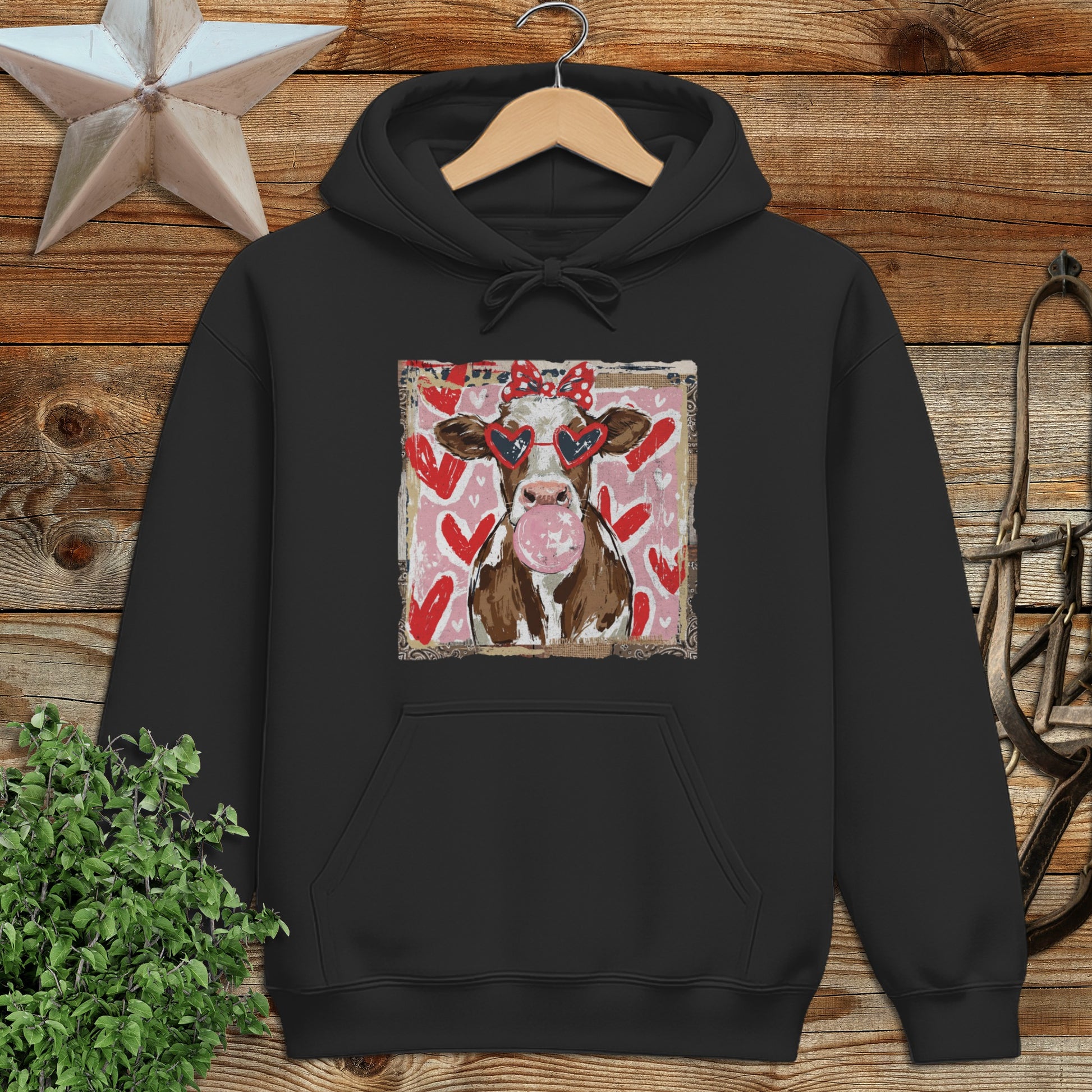 Whimsical Valentine - Cow Hoodie