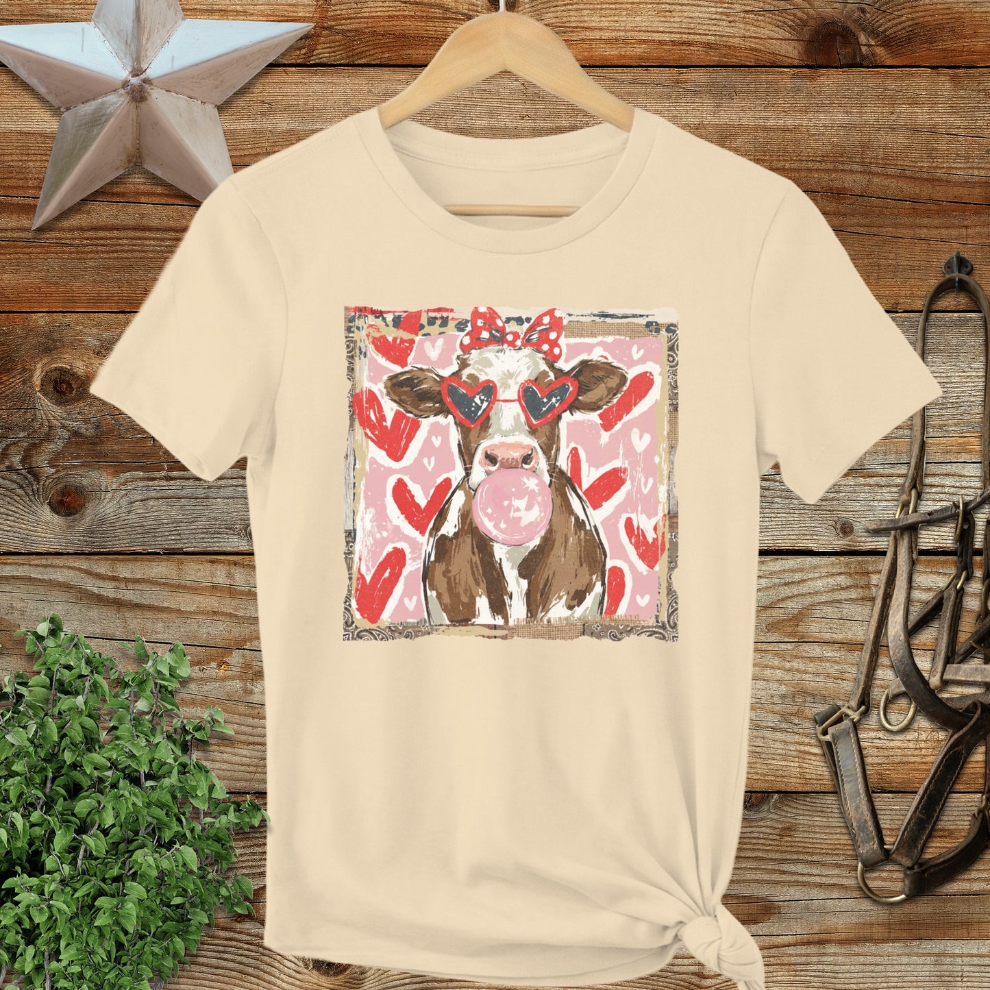 Whimsical Valentine - Cow Ladies Tee