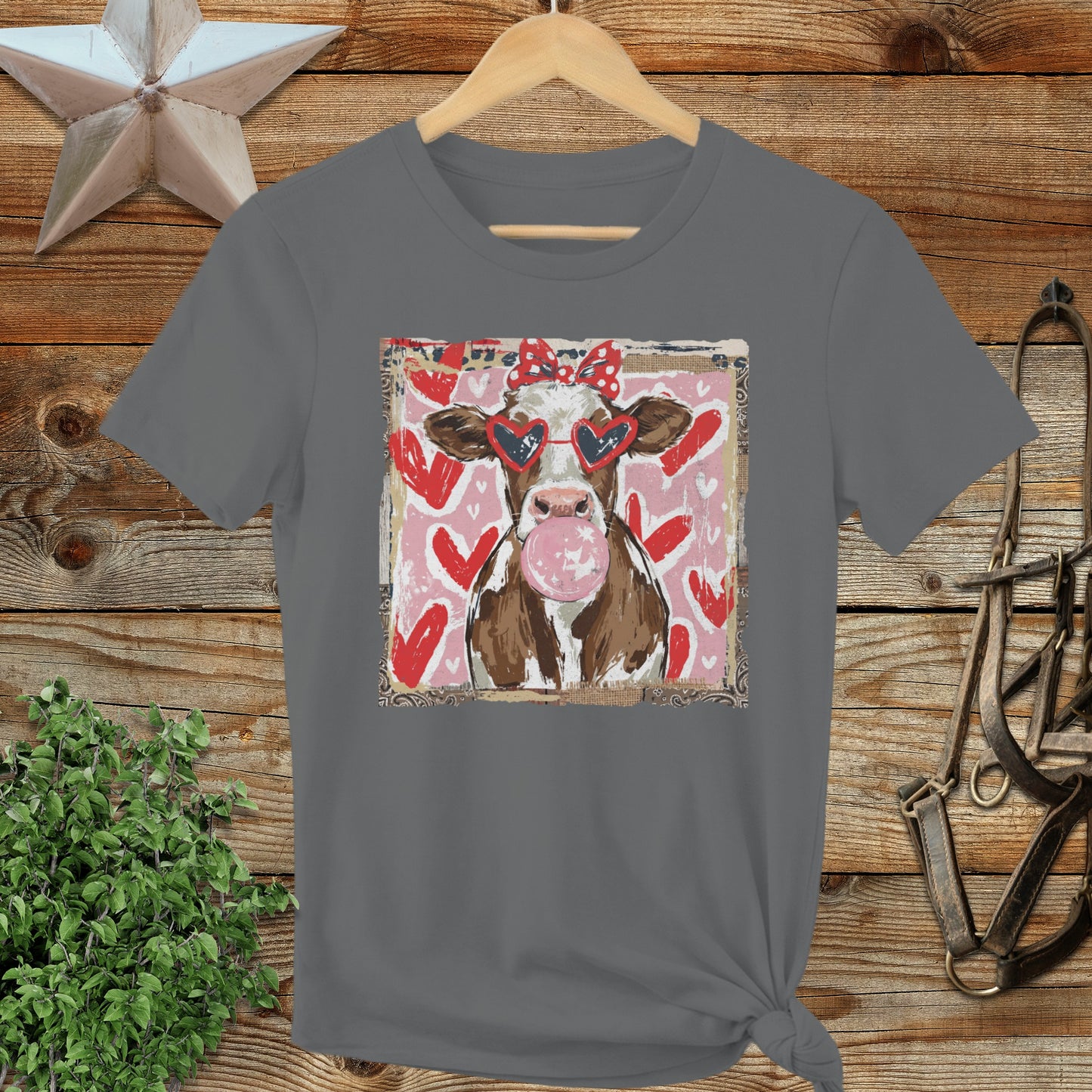 Whimsical Valentine - Cow Ladies Tee