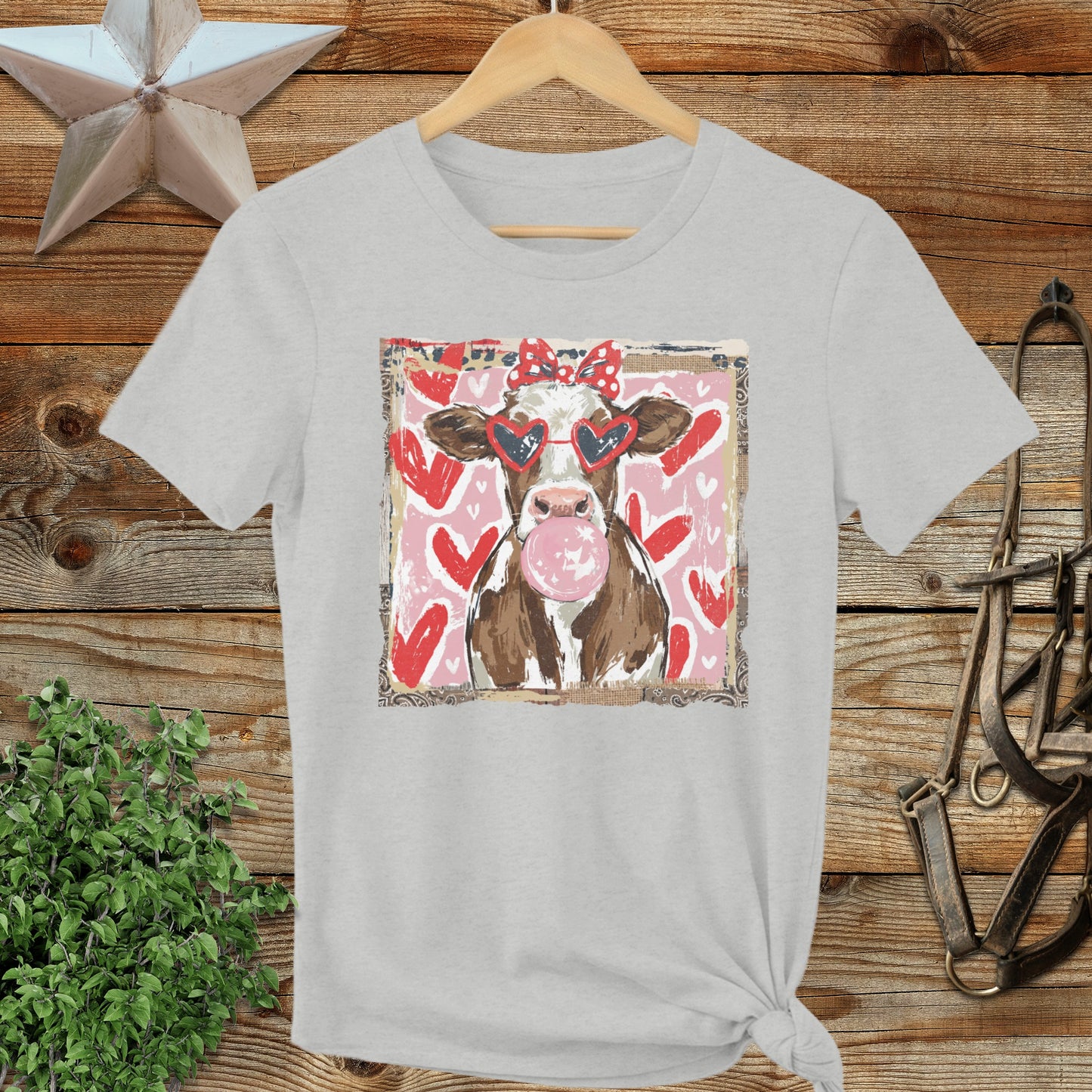 Whimsical Valentine - Cow Ladies Tee