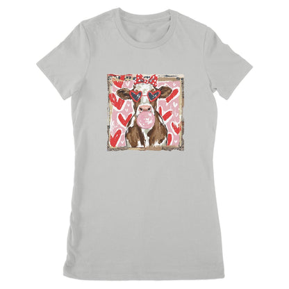 Whimsical Valentine - Cow Ladies Tee (Runs Small) (Copy)