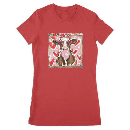 Whimsical Valentine - Cow Ladies Tee (Runs Small) (Copy)