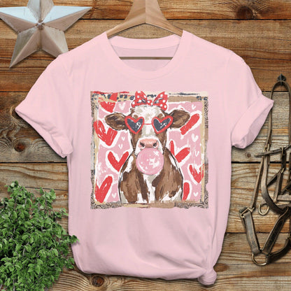 Whimsical Valentine - Cow T-Shirt