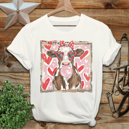 Whimsical Valentine - Cow T-Shirt