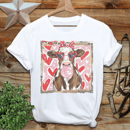 Whimsical Valentine - Cow T-Shirt