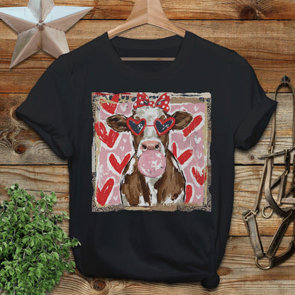Whimsical Valentine - Cow T-Shirt