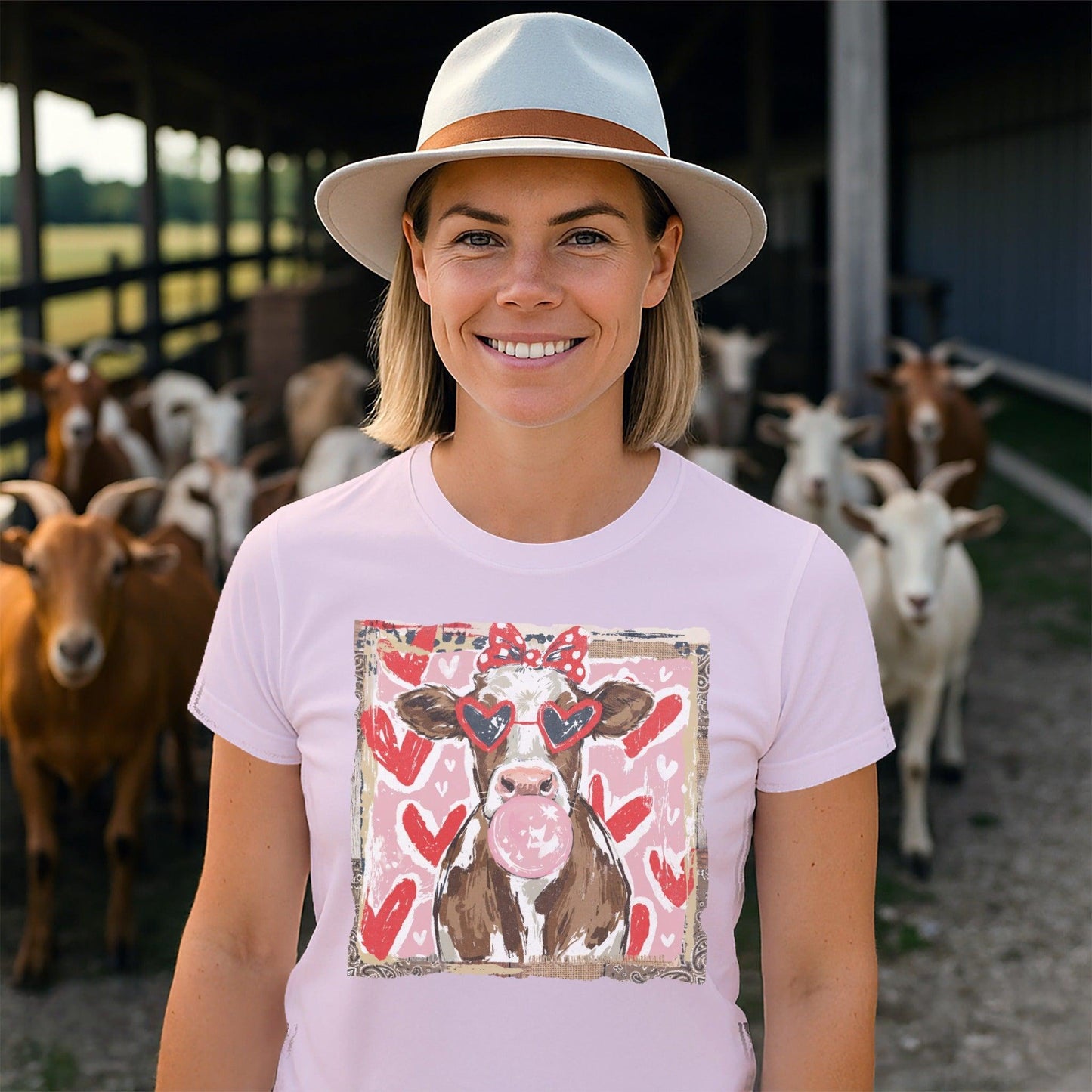 Whimsical Valentine - Cow T-Shirt