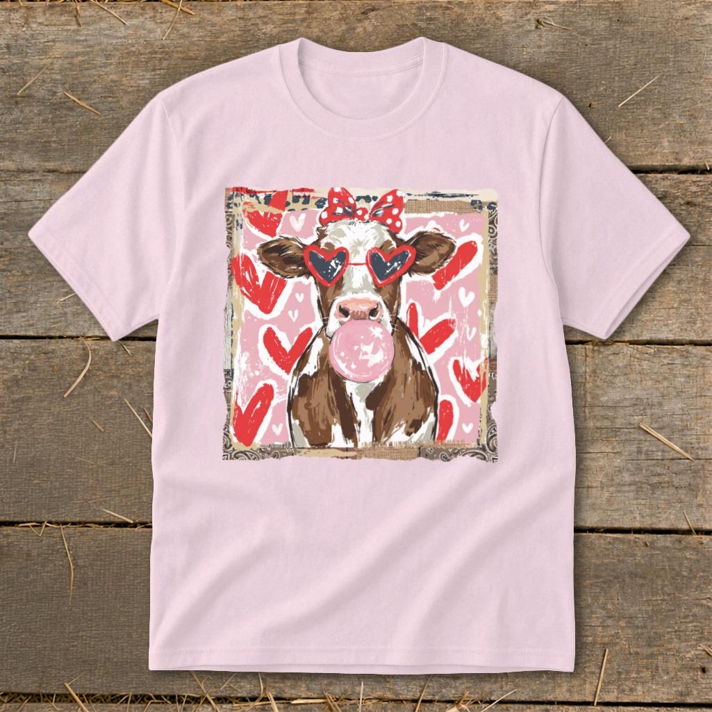 Whimsical Valentine - Cow Youth Tee