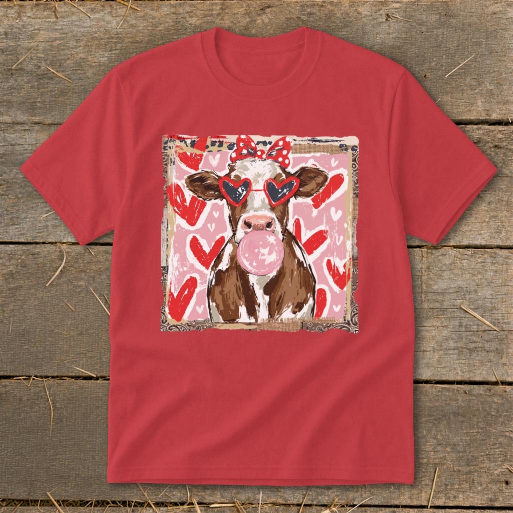 Whimsical Valentine - Cow Youth Tee