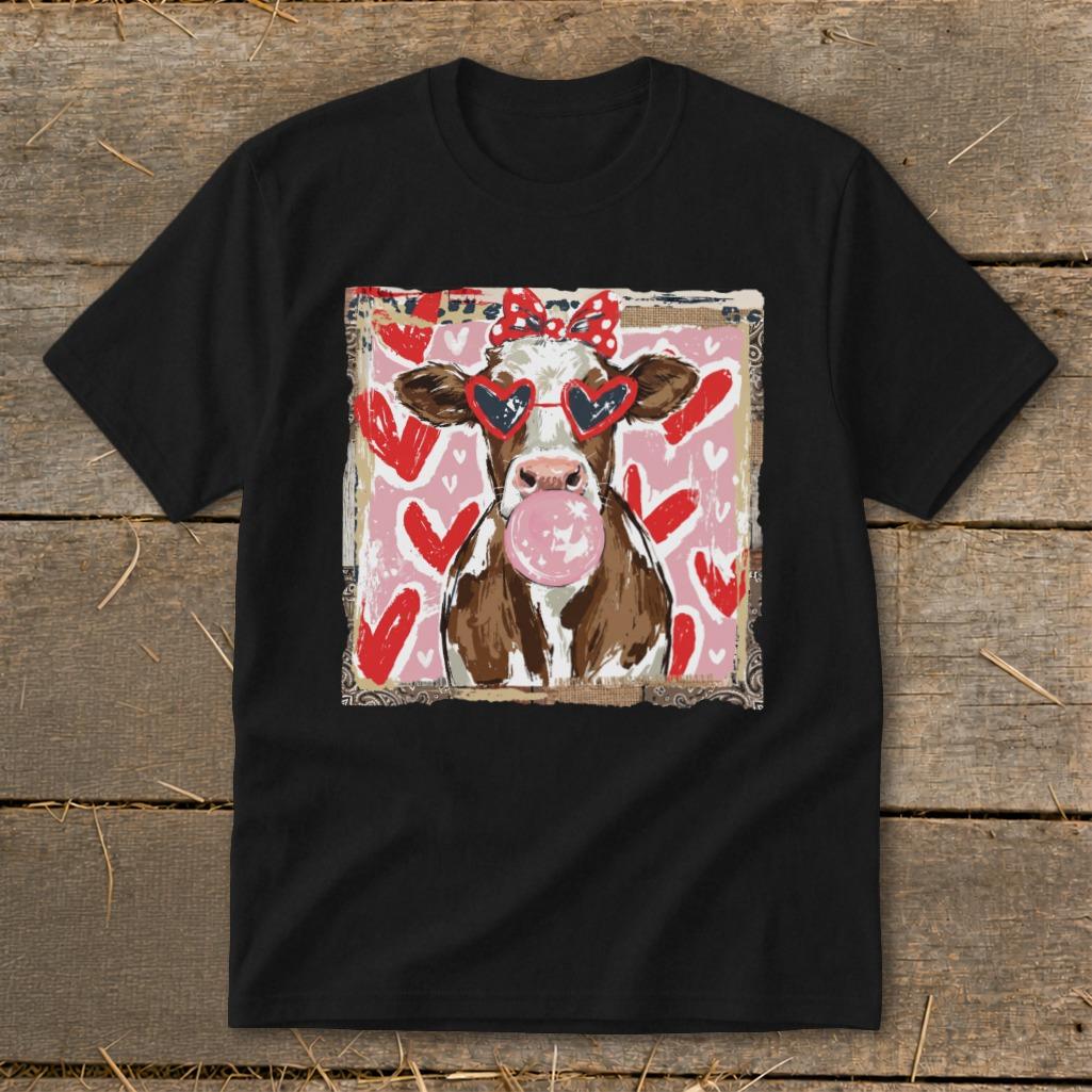 Whimsical Valentine - Cow Youth Tee