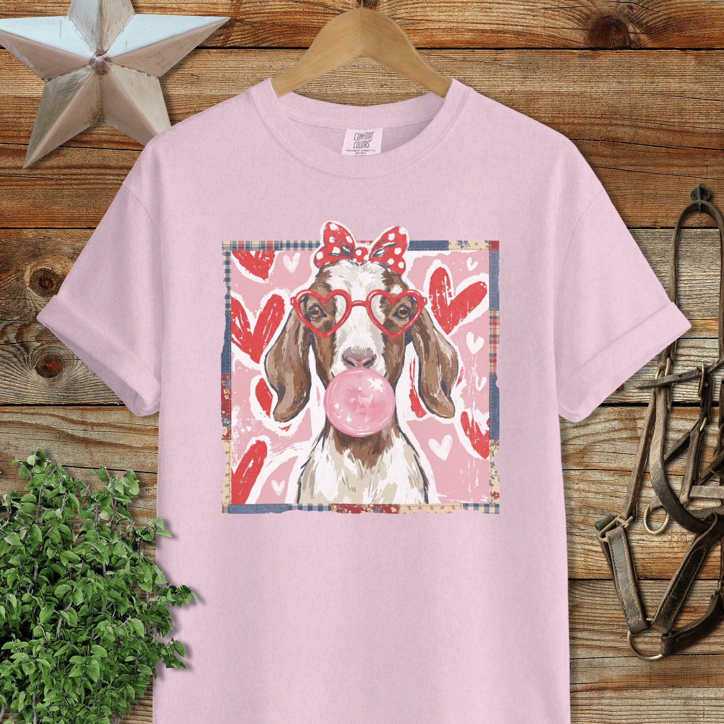 Whimsical Valentine - Floppy Ear Goat Heavyweight Tee