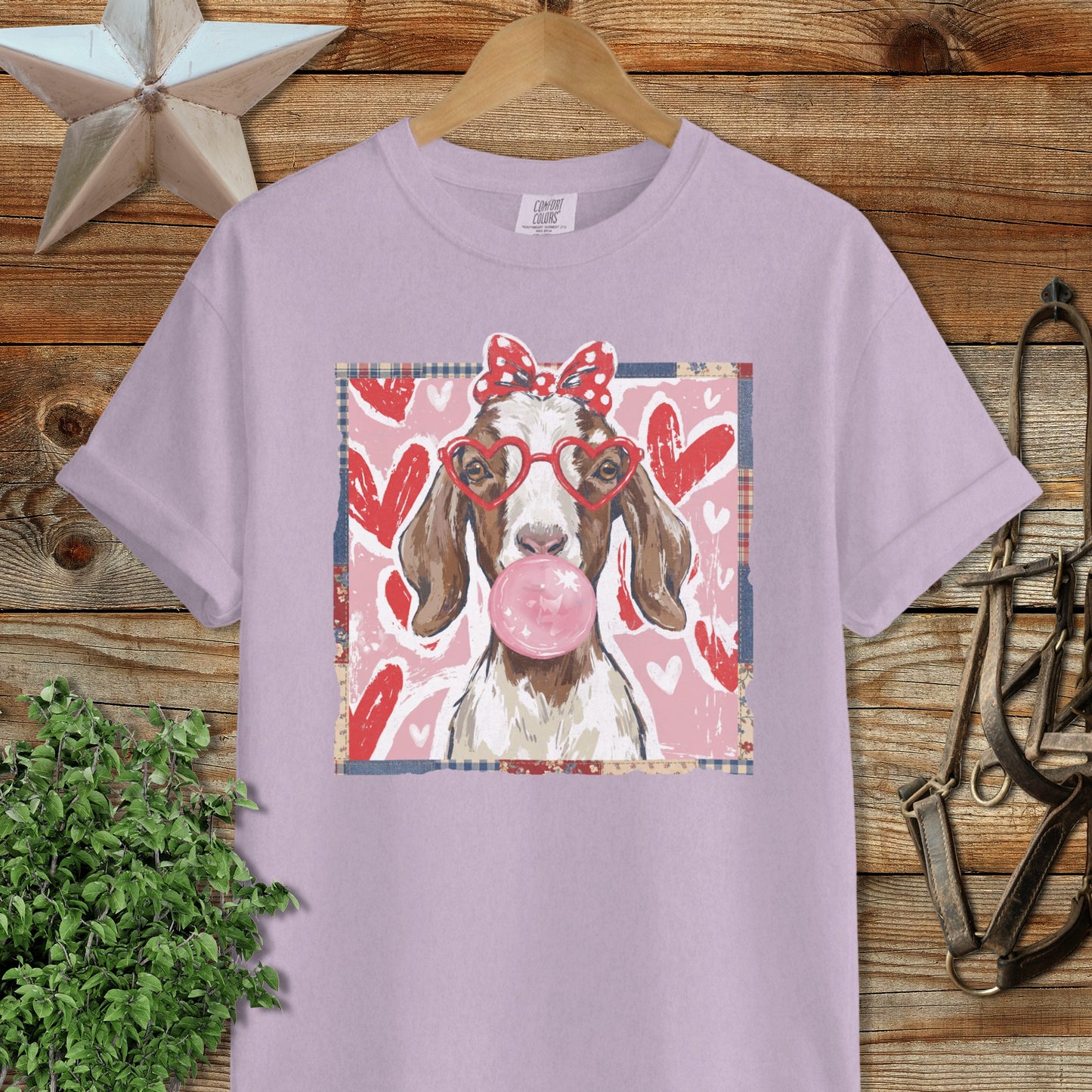 Whimsical Valentine - Floppy Ear Goat Heavyweight Tee