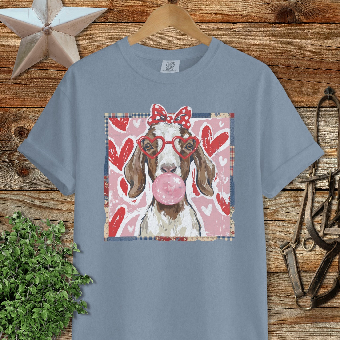 Whimsical Valentine - Floppy Ear Goat Heavyweight Tee