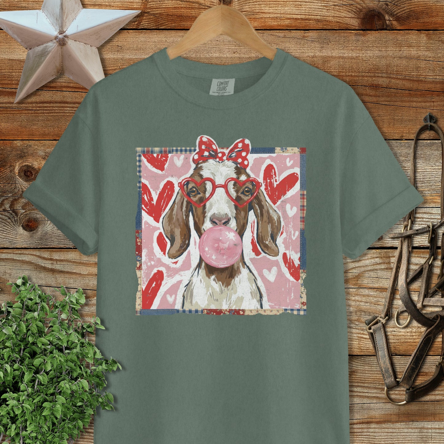 Whimsical Valentine - Floppy Ear Goat Heavyweight Tee